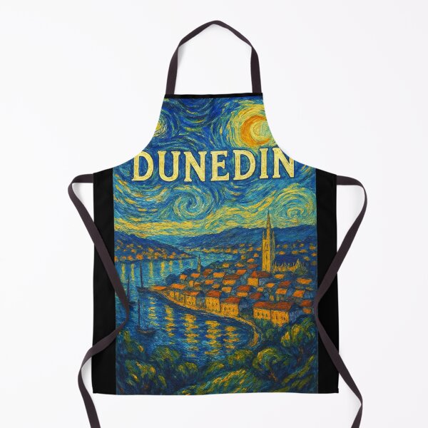 Item preview, Dunedin Waterfront – Van Gogh Style Night over Otago Harbour designed and sold by Places On Earth.