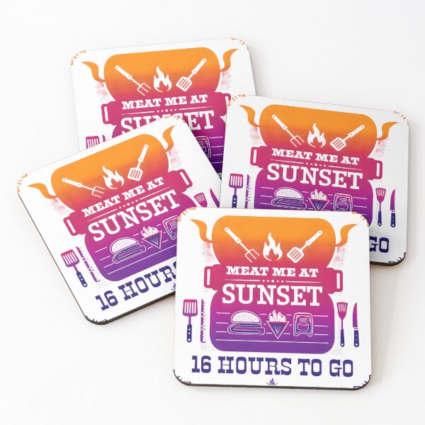 Item preview, Meat Me At Sunset - BBQ Grillmaster Countdown Design designed and sold by AnnDesignStudio.