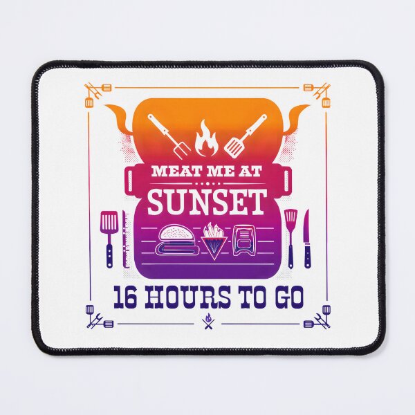 Item preview, Meat Me At Sunset - BBQ Grillmaster Countdown Design designed and sold by AnnDesignStudio.