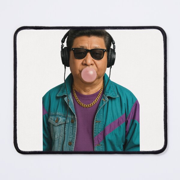 Item preview, Xi Jinping Urban Remix – Bubblegum & Retro Jacket Portrait designed and sold by Places On Earth.