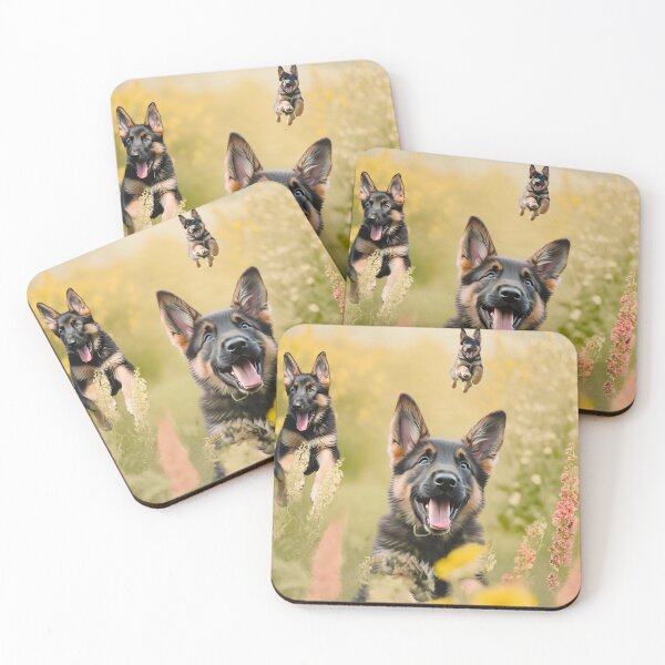 Item preview, Puppy Playtime in Wildflower Wonderland – AI Art designed and sold by Rainbow Paws Garden.