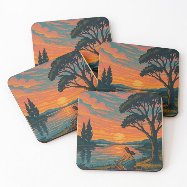 Item preview, Invercargill Lake Sunset Cycling Southland New Zealand designed and sold by Places On Earth.