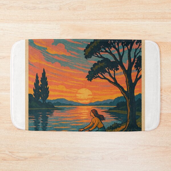 Item preview, Invercargill Lake Sunset Cycling Southland New Zealand designed and sold by Places On Earth.