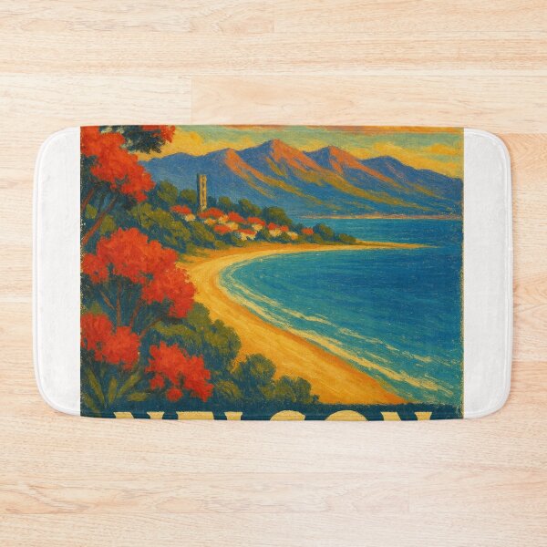 Item preview, Nelson Coastline Red Blossoms Tasman Bay New Zealand designed and sold by Places On Earth.