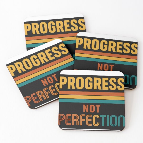 Item preview, Progress Not Perfection – Retro Sunset Motivation Design designed and sold by krasioams.