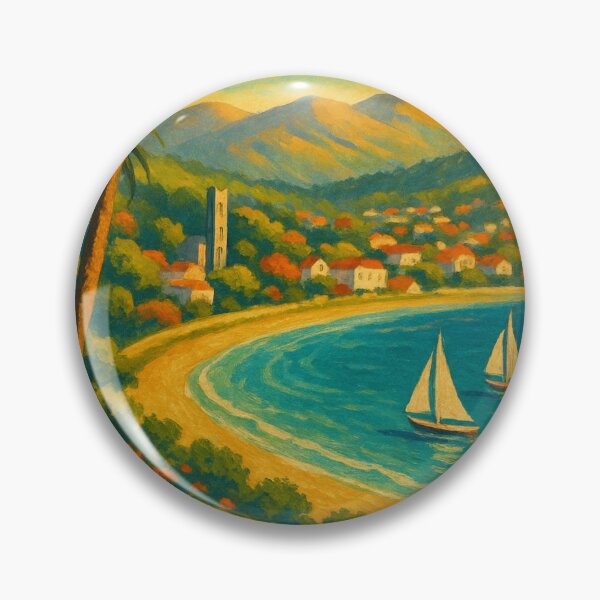 Item preview, Nelson Bay Sailboats and Palms South Island New Zealand designed and sold by Places On Earth.