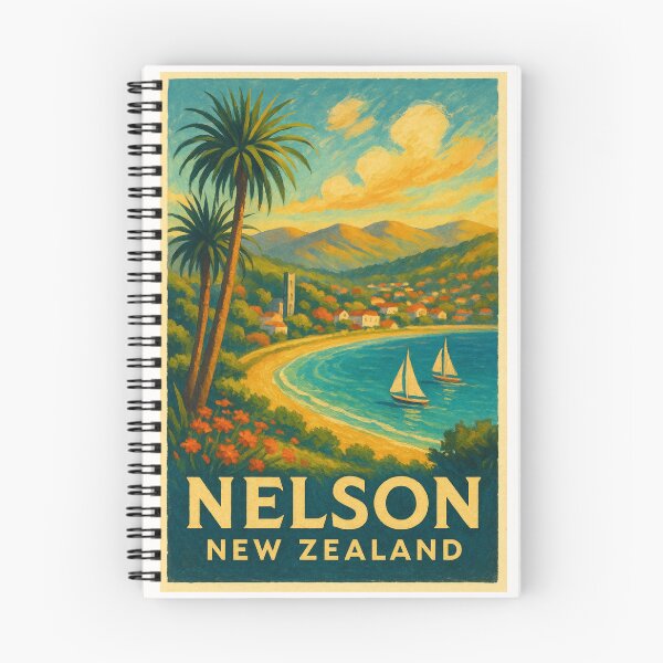 Item preview, Nelson Bay Sailboats and Palms South Island New Zealand designed and sold by Places On Earth.