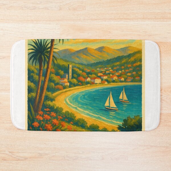 Item preview, Nelson Bay Sailboats and Palms South Island New Zealand designed and sold by Places On Earth.