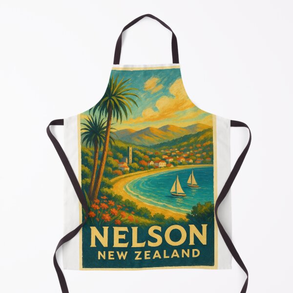 Item preview, Nelson Bay Sailboats and Palms South Island New Zealand designed and sold by Places On Earth.