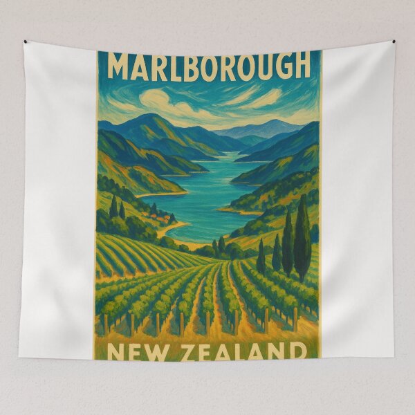 Item preview, Marlborough Vineyards and Queen Charlotte Sound New Zealand designed and sold by Places On Earth.