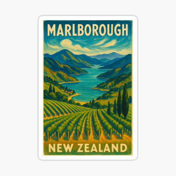 Item preview, Marlborough Vineyards and Queen Charlotte Sound New Zealand designed and sold by Places On Earth.