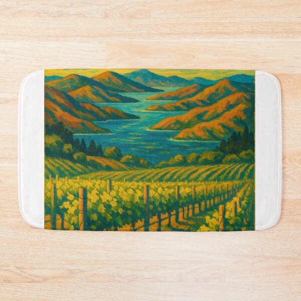 Item preview, Marlborough Sunset Over Vineyards and Sounds New Zealand designed and sold by Places On Earth.