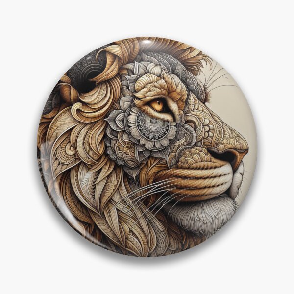 Item preview, Lion Head Mandala Design – Majestic AI Artwork for Clothing, Accessories & Bold Animal-Inspired Fashion Statements designed and sold by knalpot-design.