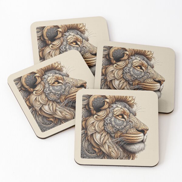 Item preview, Lion Head Mandala Design – Majestic AI Artwork for Clothing, Accessories & Bold Animal-Inspired Fashion Statements designed and sold by knalpot-design.