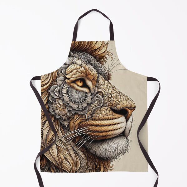 Item preview, Lion Head Mandala Design – Majestic AI Artwork for Clothing, Accessories & Bold Animal-Inspired Fashion Statements designed and sold by knalpot-design.