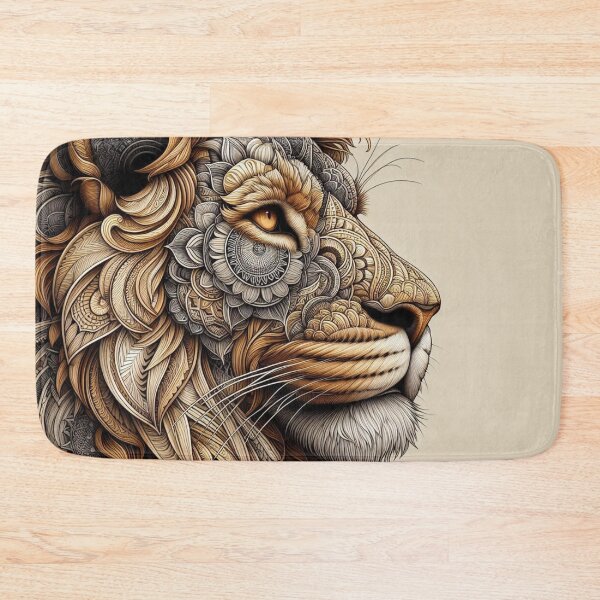 Item preview, Lion Head Mandala Design – Majestic AI Artwork for Clothing, Accessories & Bold Animal-Inspired Fashion Statements designed and sold by knalpot-design.