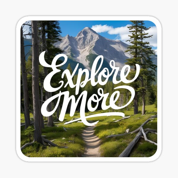 Item preview, Explore More – Adventure Quote Mountain Trail Nature Design designed and sold by Beepopalula.