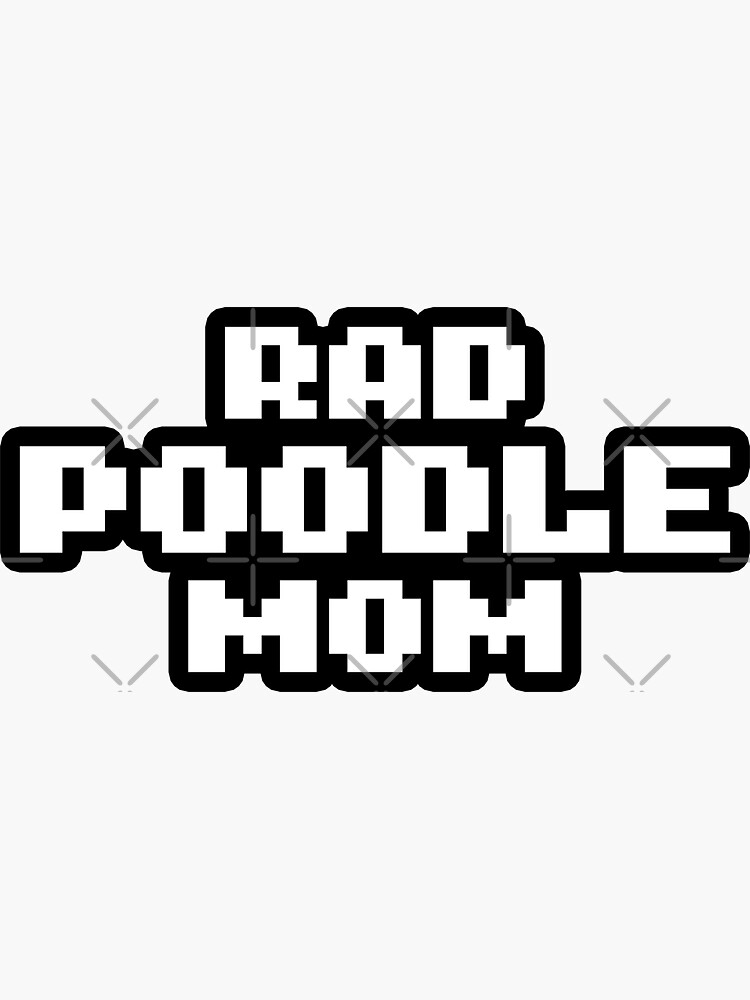 Thumbnail 3 of 3, Sticker, Rad Poodle Mom Retro Inspired designed and sold by K9ish.