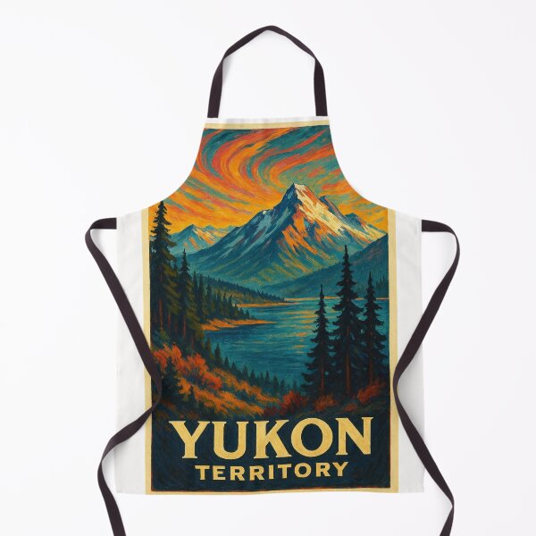 Item preview, Yukon Territory Mountains and Fiery Sky Over Lake Canada designed and sold by Places On Earth.