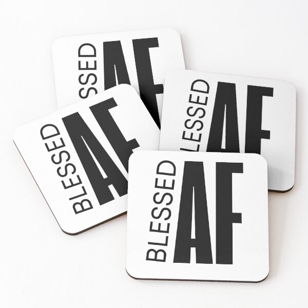 Item preview, Blessed AF Minimalist Bold Black Text Design designed and sold by ClassicAF.