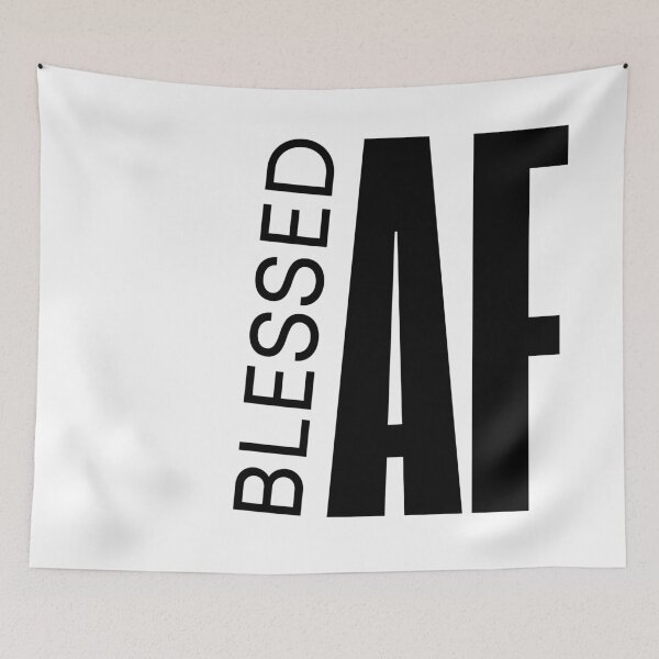 Item preview, Blessed AF Minimalist Bold Black Text Design designed and sold by ClassicAF.