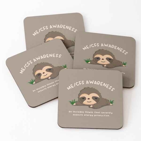 Item preview, ME/CFS AWARENESS - Cute Sloth - Light Text designed and sold by Darling DeDe.