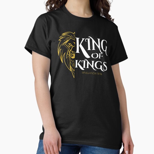 Item preview, King of Kings | Gold Lion & White Typography Christian Art (Revelation 19:16) designed and sold by tisforudesign.
