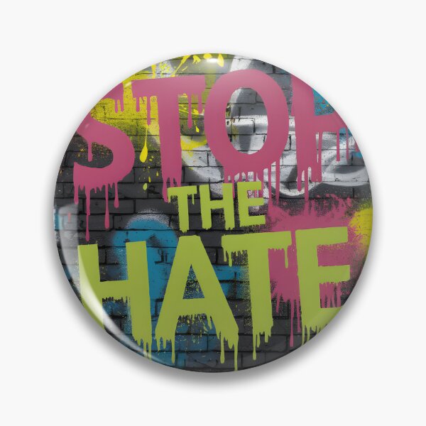 Item preview, Stop the Hate Graffiti Drip Tee – Bold Streetwear with a Message designed and sold by RedRockArtUt.
