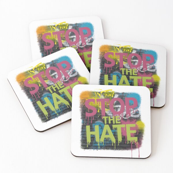 Item preview, Stop the Hate Graffiti Drip Tee – Bold Streetwear with a Message designed and sold by RedRockArtUt.