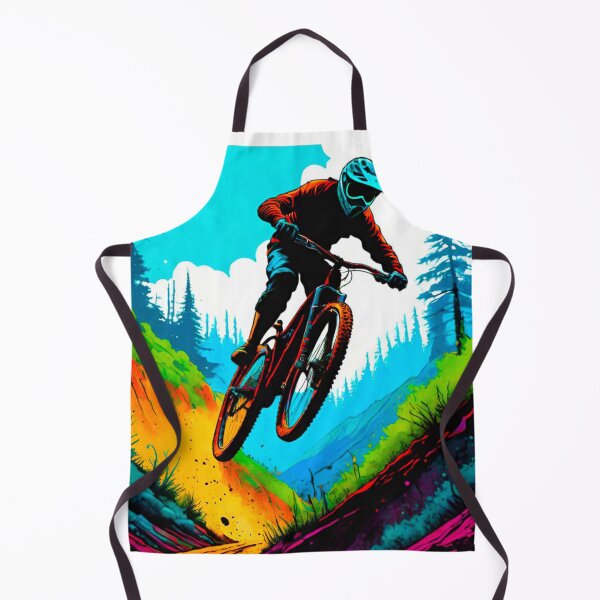 Item preview, Vibrant Colourful MTB Jumper – Aerial Trail Art designed and sold by GrizzlyCollective.