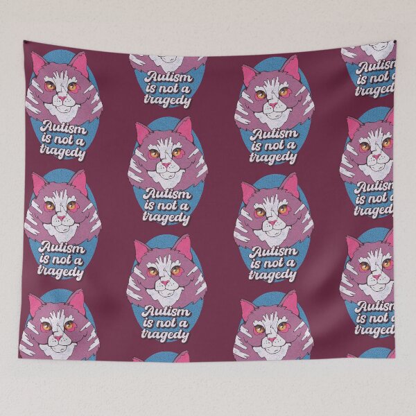 Item preview, Autism is not a tragedy cat designed and sold by crestfallenmermaid.