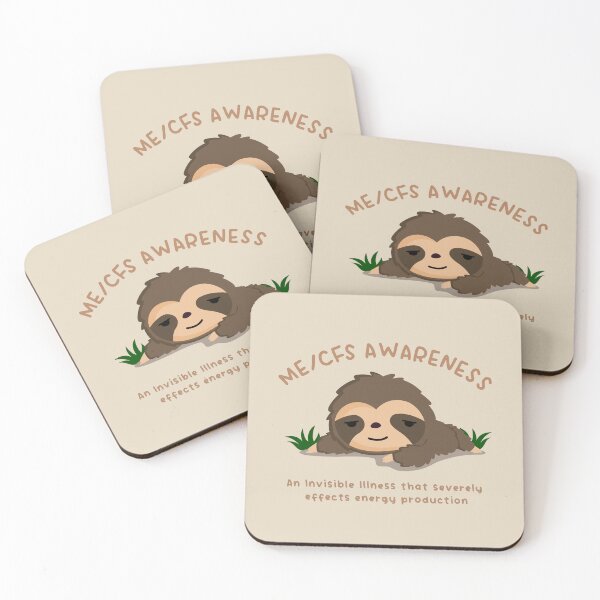 Item preview, ME/CFS AWARENESS - Cute Sloth - Dark Text designed and sold by Darling DeDe.
