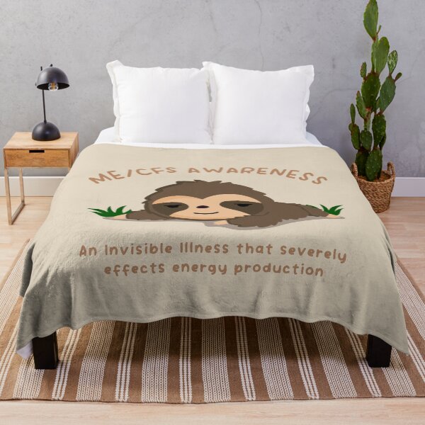 Item preview, ME/CFS AWARENESS - Cute Sloth - Dark Text designed and sold by Darling DeDe.
