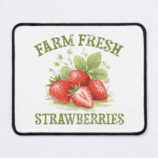 Vista previa del artículo con la obra «Fresas frescas de granja», diseñado y vendido por Jodoillustration.