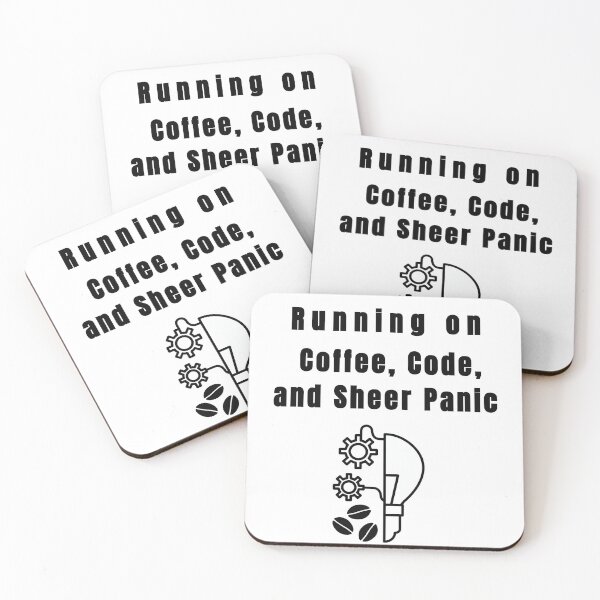 Item preview, Coffee, Code & Panic Engineer T-Shirts designed and sold by AlienTechs.