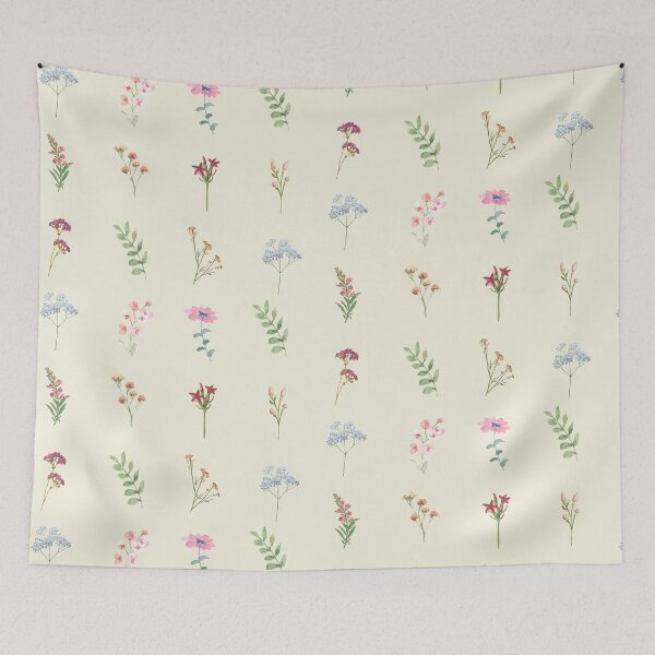 Item preview, Copy of tiny different watercolor flowers designed and sold by ninacollages.