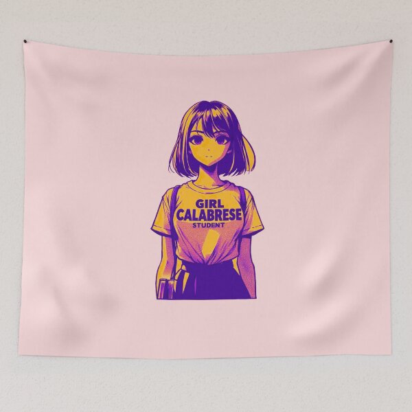 Item preview, Girl Calabrese Manga – Student | Italian Anime-Style Apparel & Accessories anime girlies ragazza di anime art designed and sold by Design by Anthony .