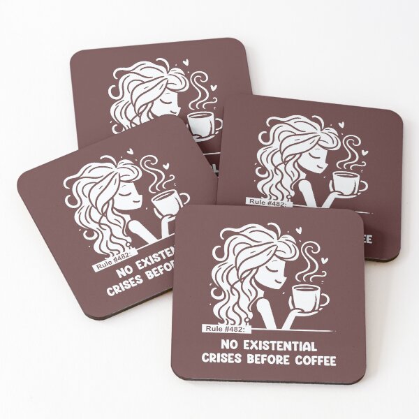 Item preview, Morning Mood: No Deep Thoughts Before Coffee – Fun Coffee Lover designed and sold by Cree8if.