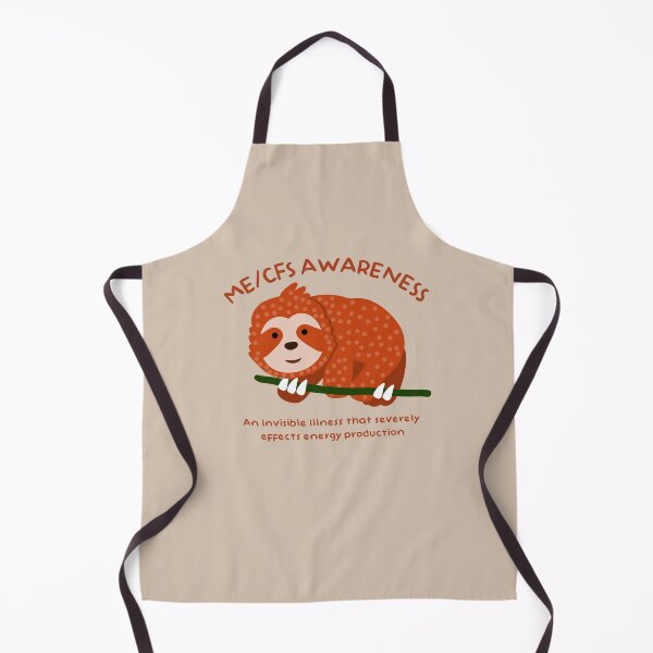 Item preview, ME/CFS AWARENESS - Cute Red Sloth - Dark Text designed and sold by Darling DeDe.