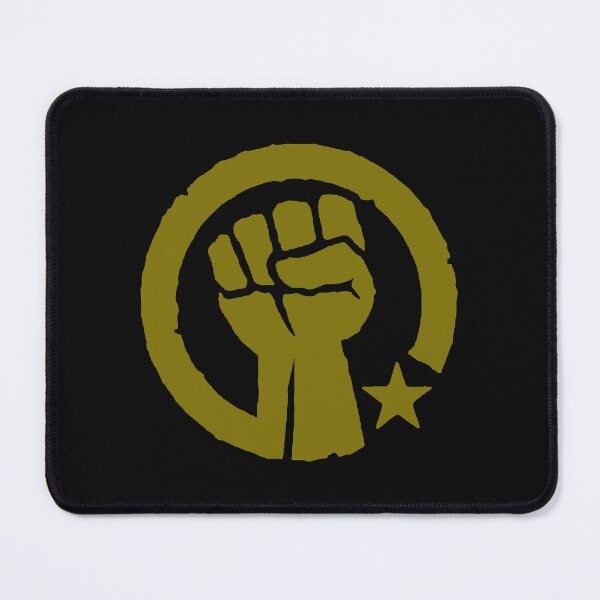 Item preview, Olive Raised Fist - Circled with star designed and sold by Thelittlelord.