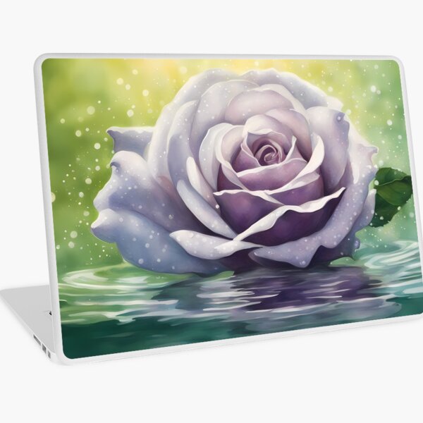 Aperçu de l'œuvre Rose violette flottante créée et vendue par BookCovered.