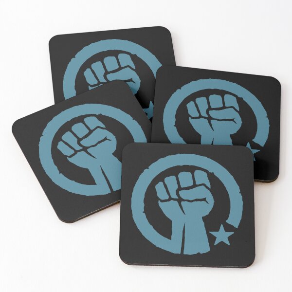 Item preview, Steel Blue Raised Fist  - Circled with star designed and sold by Thelittlelord.