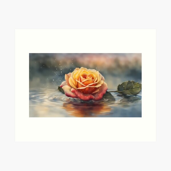 Item preview, Beautiful Rose in Water designed and sold by BookCovered.