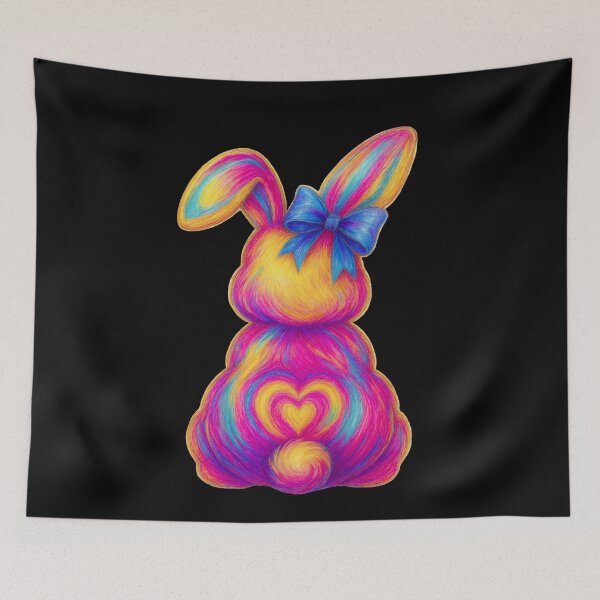 Item preview, Colorful Glitter Brushstroke Bunny Easter designed and sold by ivotee.