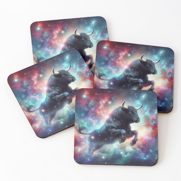 Item preview, Black bull running in the space designed and sold by Dogandesighn.