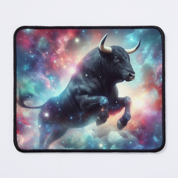 Item preview, Black bull running in the space designed and sold by Dogandesighn.
