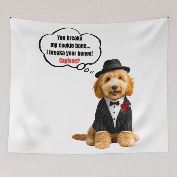 Item preview, Goldendoodle Mafia Boss – Funny Dog Lover “Don’t Break My Treat” Design designed and sold by Fredster1966.