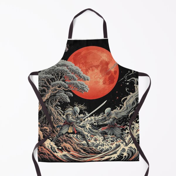 Item preview, Alien Samurai Design, Blood Moon, Wave Art, Japanese Art, Samurai Fight designed and sold by fenrirwulf68.