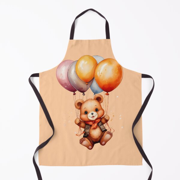 Item preview, Cartoon bear flying on balloons designed and sold by Nazardes.