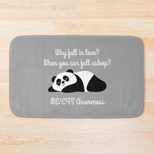 Item preview, ME/CFS AWARENESS - Cute Tired Panda - White Text designed and sold by Darling DeDe.
